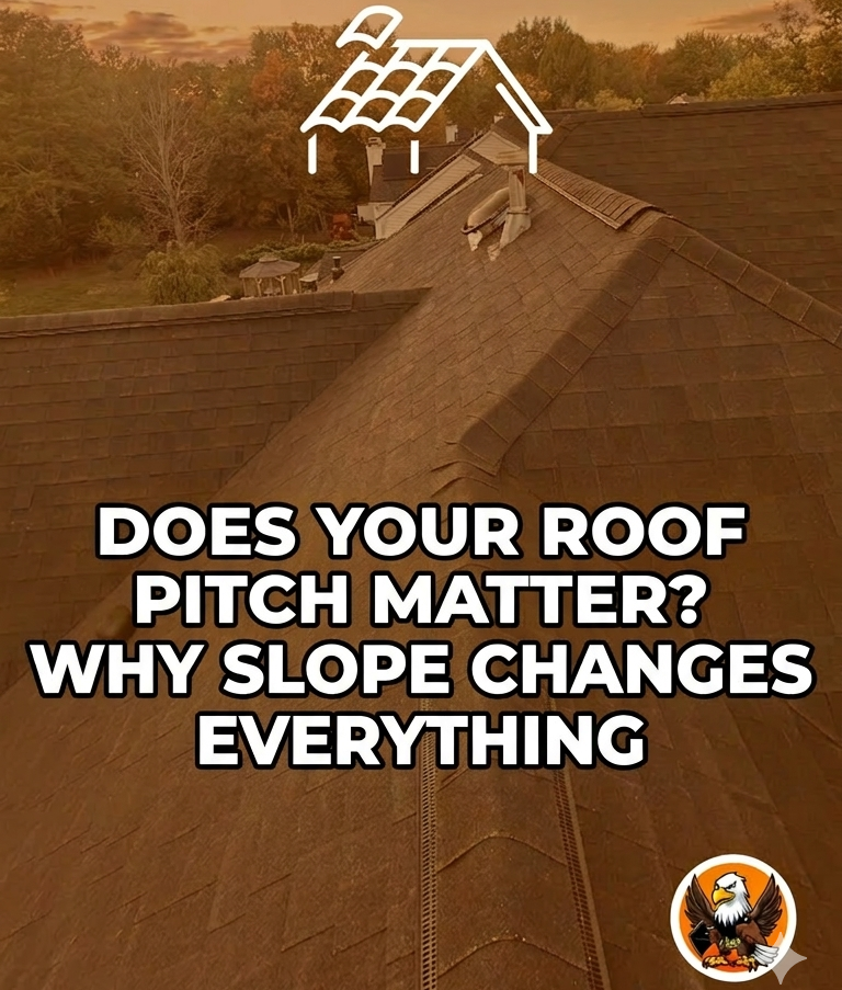Roof pitch and slope measurement for professional roofing installation in NJ.